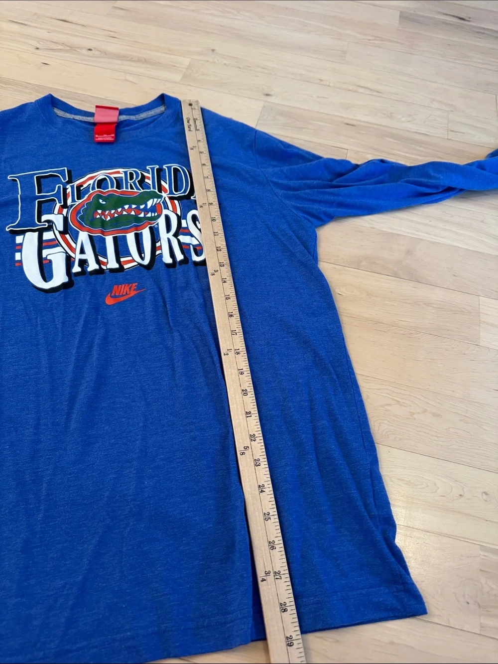 Nike Florida Gators NCAA T-Shirt Men's  Blue Long Sleeve Football Logo-XL